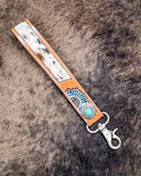 Myra Bag - Far & Wide Hand - Tooled Key Fob - Accessories - Myra Bag - Bronco Western Supply Co.