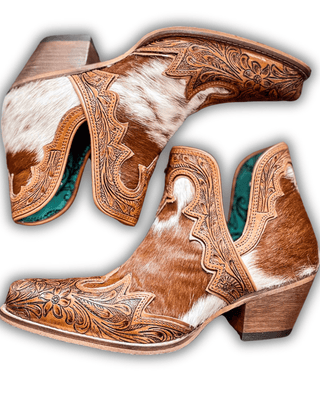 Myra Bag - Frisco Falls Hand - Tooled Booties – Women's Shoes from Bronco Western Supply Co.
