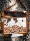 Myra Bag - Genetic Hand Tooled Hair on Hide Crossbody Bag - Bronco Western Supply Co.