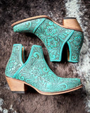 Myra Bag - High Mesa Booties in Turquoise - Women's Shoes - Myra Bag - Bronco Western Supply Co.