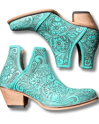 Myra Bag - High Mesa Booties in Turquoise – Women's Shoes from Bronco Western Supply Co.