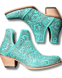 Myra Bag - High Mesa Booties in Turquoise - Women's Shoes - Myra Bag - Bronco Western Supply Co.