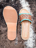 Myra Bag - Horizon Creek Slides in Turquoise - Women's Shoes - Myra Bag - Bronco Western Supply Co.
