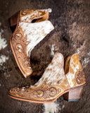 Myra Bag - Horse Jane Hand - Tooled & Hair On Bootie - Women's Shoes - Myra Bag - Bronco Western Supply Co.