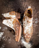 Myra Bag - Horse Jane Hand - Tooled & Hair On Bootie - Women's Shoes - Myra Bag - Bronco Western Supply Co.