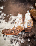 Myra Bag - Horse Jane Hand - Tooled & Hair On Bootie - Women's Shoes - Myra Bag - Bronco Western Supply Co.