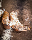 Myra Bag - Horse Jane Hand - Tooled & Hair On Bootie - Women's Shoes - Myra Bag - Bronco Western Supply Co.