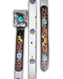 Myra Bag - Klepto Hand Tooled Concho Belt - Apparel - Myra Bag - Bronco Western Supply Co.