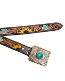 Myra Bag - Klepto Hand Tooled Concho Belt - Apparel - Myra Bag - Bronco Western Supply Co.