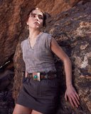 Myra Bag - Klepto Hand Tooled Concho Belt - Apparel - Myra Bag - Bronco Western Supply Co.