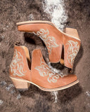 Myra Bag - La Ponderosa Booties in Chocolate Brown - Women's Shoes - Myra Bag - Bronco Western Supply Co.