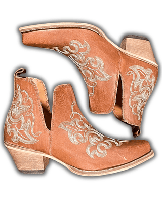 Myra Bag - La Ponderosa Booties in Chocolate Brown – Women's Shoes from Bronco Western Supply Co.