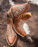 Myra Bag - La Ponderosa Booties in Chocolate Brown - Women's Shoes - Myra Bag - Bronco Western Supply Co.