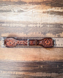 Myra Bag - Lone Star Hand Tooled Leather Watch Band in Antique Mahogany - Accessories - Myra Bag - Bronco Western Supply Co.