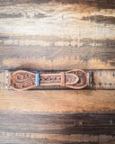 Myra Bag - Lone Star Hand Tooled Leather Watch Band in Light Saddle Tan - Accessories - Myra Bag - Bronco Western Supply Co.