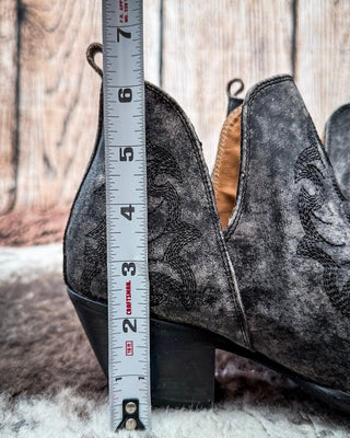 Myra Bag - Moonlight on the Mesa Booties in Crackle Black – Women's Shoes from Bronco Western Supply Co.