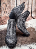 Myra Bag - Moonlight on the Mesa Booties in Crackle Black - Women's Shoes - Myra Bag - Bronco Western Supply Co.