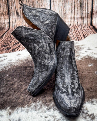 Myra Bag - Moonlight on the Mesa Booties in Crackle Black – Women's Shoes from Bronco Western Supply Co.