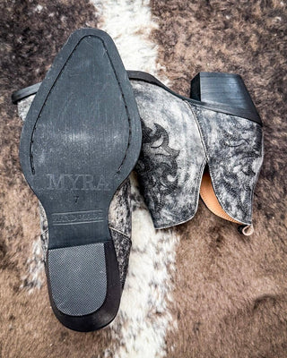 Myra Bag - Moonlight on the Mesa Booties in Crackle Black – Women's Shoes from Bronco Western Supply Co.