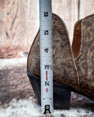 Myra Bag - Moonlight on the Mesa Booties in Crackle Brown – Women's Shoes from Bronco Western Supply Co.