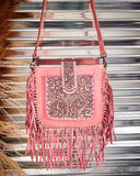 Myra Bag - Oro Valley Hand Tooled Bag in Pink - Purses & Wallets - Myra Bag - Bronco Western Supply Co.