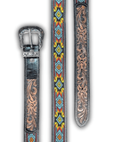 Myra Bag - Polychrome Hand Tooled Seed Bead Belt - Apparel - Myra Bag - Bronco Western Supply Co.