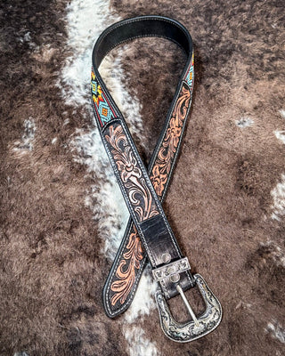 Myra Bag - Polychrome Hand Tooled Seed Bead Belt – Apparel from Bronco Western Supply Co.