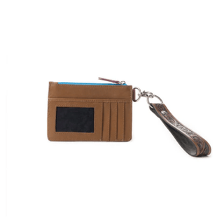 Myra Bag - Pride of Prickly Pears Card Holder in Brown and Blue – Purses & Wallets from Bronco Western Supply Co.