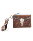 Myra Bag - Pride of Prickly Pears Card Holder in Dark Brown - Purses & Wallets - Myra Bag - Bronco Western Supply Co.