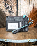 Myra Bag - Pride of Prickly Pears Card Holder in Turquoise - Purses & Wallets - Myra Bag - Bronco Western Supply Co.