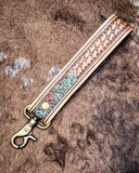 Myra Bag - Rustleaf Rider Leather Key Fob in Sage Brown - Accessories - Myra Bag - Bronco Western Supply Co.