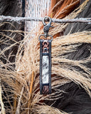 Myra Bag - Shadowhorn Hair On Key Fob in Midnight Snow - Accessories - Myra Bag - Bronco Western Supply Co.
