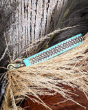 Myra Bag - Teal Accent Hand - Tooled Strap Key Fob - Accessories - Myra Bag - Bronco Western Supply Co.