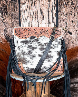 Myra Bag - Tumbleweed Trail Fringed Hand Tooled Crossbody Bag – Purses & Wallets from Bronco Western Supply Co.