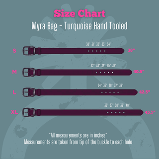 Myra Bag - Turquoise Hand Tooled Leather Belt – Apparel from Bronco Western Supply Co.