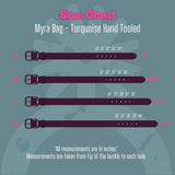 Myra Bag - Turquoise Hand Tooled Leather Belt - Apparel - Myra Bag - Bronco Western Supply Co.