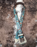Myra Bag - Turquoise Hand Tooled Leather Belt - Apparel - Myra Bag - Bronco Western Supply Co.