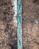 Myra Bag - Turquoise Hand Tooled Leather Belt - Apparel - Myra Bag - Bronco Western Supply Co.