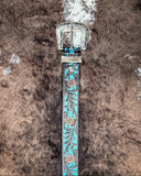 Myra Bag - Turquoise Hand Tooled Leather Belt - Apparel - Myra Bag - Bronco Western Supply Co.