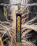 Myra Bag - Verdant Vines Tooled Leather Key Fob in Copper Brown - Accessories - Myra Bag - Bronco Western Supply Co.