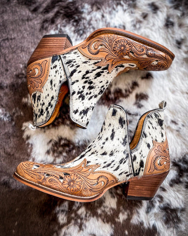 Myra Bag - West Street Western Hand - Tooled Booties - Women's Shoes - Myra Bag - Bronco Western Supply Co.