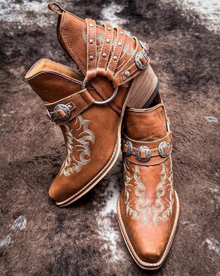 Myra Bag - Western Ember Booties in Canyon Brown – Women's Shoes from Bronco Western Supply Co.