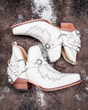Myra Bag - Western Ember Booties in White - Women's Shoes - Myra Bag - Bronco Western Supply Co.