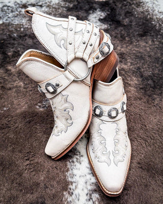 Myra Bag - Western Ember Booties in White – Women's Shoes from Bronco Western Supply Co.