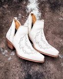 Myra Bag - Western Ember Booties in White - Women's Shoes - Myra Bag - Bronco Western Supply Co.