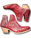 Myra Bag - Western Moxie Booties in Scarlet - Women's Shoes - Myra Bag - Bronco Western Supply Co.