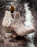 Myra Bag - Western Moxie Booties in White Chocolate - Women's Shoes - Myra Bag - Bronco Western Supply Co.