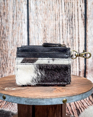 Myra Bag - Wildflowers of the Prairie – Tooled Leather Card Holder with Hair - On Hide – Purses & Wallets from Bronco Western Supply Co.