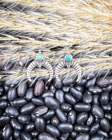 Naja Genuine Turquoise Earrings - Jewelry - Sowell Jewelry - Bronco Western Supply Co.