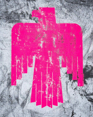 Neon Thunderbird Tee in Stone Mineral Wash – Apparel from Bronco Western Supply Co.